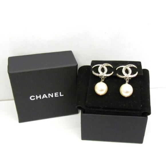 CHANEL 15B Large Silver CC Dubai Moon Crystal Clip - Picture 4 of 8